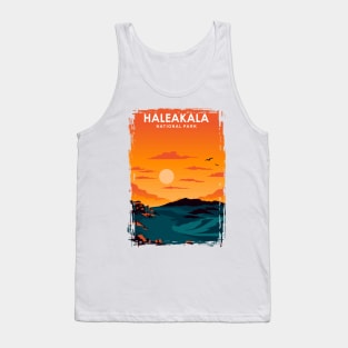 Haleakala national park hawaii travel poster Tank Top